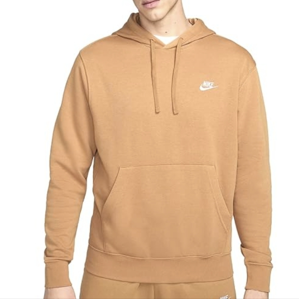 Nike Men's Brown Hoodie Pullover Tan Brown Large